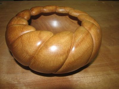 Bowl with carving.